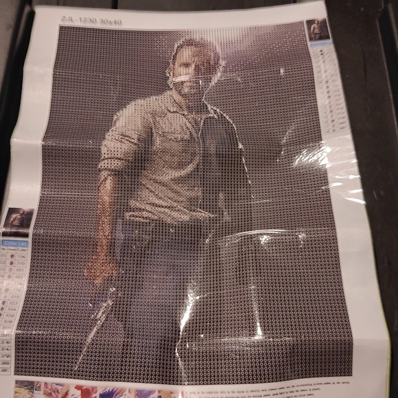 The Walking Dead Other - The Walking Dead Diamond Painting Kit with Rick Garimes Design 30x40